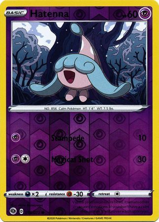 Hatenna 18/73 SWSH Champion's Path Reverse Holo Common Pokemon Card TCG Near Mint