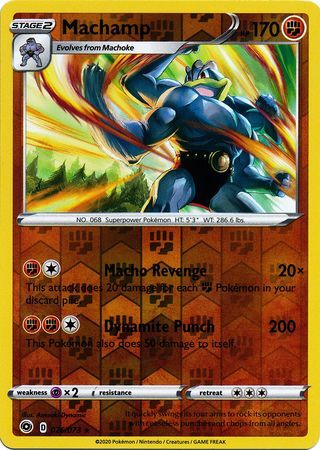 Machamp 26/73 SWSH Champion's Path Reverse Holo Rare Pokemon Card TCG Near Mint