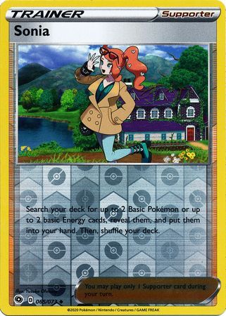 Sonia 65/73 SWSH Champion's Path Reverse Holo Uncommon Trainer Pokemon Card TCG Near Mint