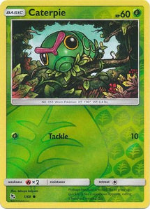 Caterpie 1/68 SM Hidden Fates Reverse Holo Common Pokemon Card TCG - Kawaii Collector