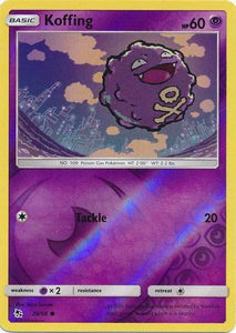 Koffing 28/68 SM Hidden Fates Reverse Holo Common Pokemon Card TCG - Kawaii Collector
