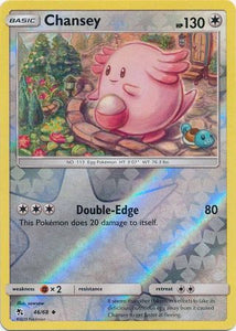 Chansey 46/68 SM Hidden Fates Reverse Holo Uncommon Pokemon Card TCG - Kawaii Collector