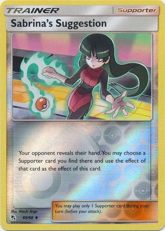 Sabrina's Suggestion 65/68 SM Hidden Fates Reverse Holo Uncommon Trainer Pokemon Card TCG - Kawaii Collector