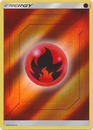 Fire Energy SM Hidden Fates Reverse Holo Pokemon Card TCG - Kawaii Collector