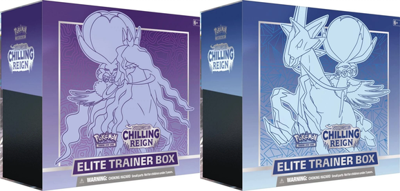 Chilling Reign Elite Trainer Box x2 Both Artsets (Pair) - Pokemon TCG Sword and Shield