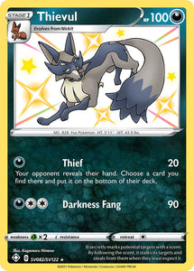 Thievul SV82/SV122 SWSH Shining Fates Shiny Vault Pokemon Card TCG Near Mint 