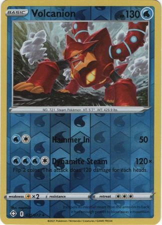 Volcanion 25/72 Shining Fates Reverse Holo Rare Pokemon Card TCG Near Mint