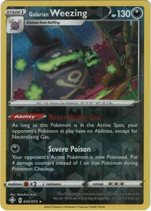 Galarian Weezing 42/72 Shining Fates Reverse Holo Rare Pokemon Card TCG Near Mint