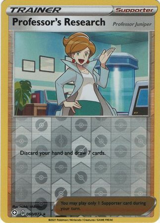 Professor's Research 60/72 Shining Fates Reverse Holo Rare Trainer Pokemon Card TCG