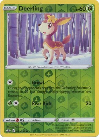Deerling 11/198 SWSH Chilling Reign Reverse Holo Common Pokemon Card TCG Near Mint