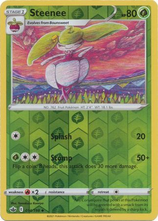 Stenee 14/198 SWSH Chilling Reign Reverse Holo Uncommon Pokemon Card TCG Near Mint 