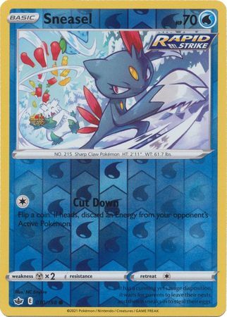 Sneasal 30/198 SWSH Chilling Reign Reverse Holo Common Pokemon Card TCG Near Mint