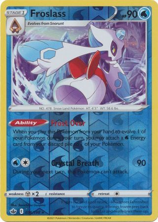 Froslass 36/198 SWSH Chilling Reign Reverse Holo Rare Pokemon Card TCG Near Mint