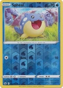 Spheal 37/198 SWSH Chilling Reign Reverse Holo Common Pokemon Card TCG Near Mint
