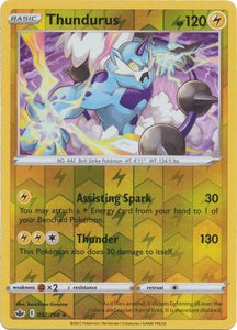 Thundurus 52/198 SWSH Chilling Reign Reverse Holo Rare Pokemon Card TCG Near Mint