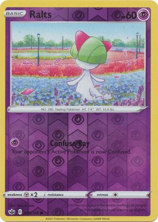 Ralts 59/198 SWSH Chilling Reign Reverse Holo Common Pokemon Card TCG Near Mint