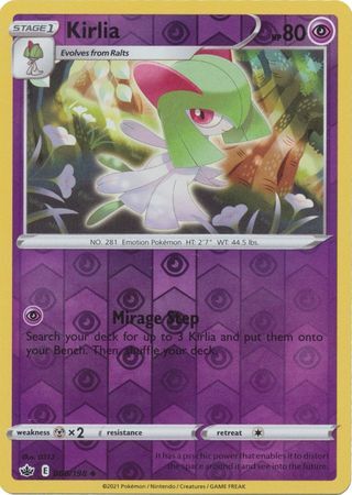 Kirlia 60/198 SWSH Chilling Reign Reverse Holo Uncommon Pokemon Card TCG Near Mint 