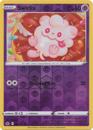 Swirlix 67/198 SWSH Chilling Reign Reverse Holo Common Pokemon Card TCG Near Mint