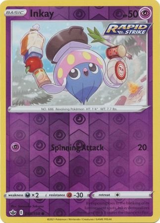 Inkay 69/198 SWSH Chilling Reign Reverse Holo Common Pokemon Card TCG Near Mint