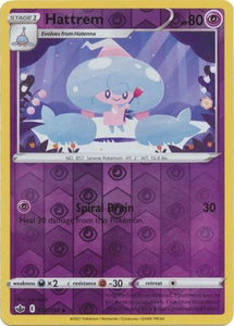 Hattrem 72/198 SWSH Chilling Reign Reverse Holo Uncommon Pokemon Card TCG Near Mint