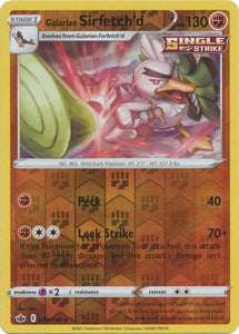 Galarian Sirfetch'd 79/198 SWSH Chilling Reign Reverse Holo Rare Pokemon Card TCG Near Mint