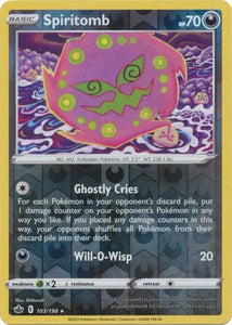 Spiritomb 103/198 SWSH Chilling Reign Reverse Holo Rare Pokemon Card TCG Near Mint