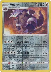 Aggron 111/198 SWSH Chilling Reign Reverse Holo Rare Pokemon Card TCG Near Mint