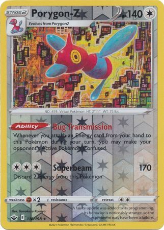 Porygon Z 118/198 SWSH Chilling Reign Reverse Holo Rare Pokemon Card TCG Near Mint