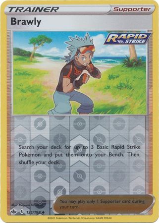 Brawley 131/198 SWSH Chilling Reign Reverse Holo Uncommon Pokemon Card TCG Near Mint 