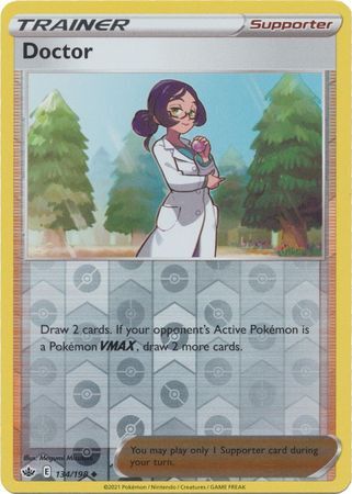 Doctor 134/198 SWSH Chilling Reign Reverse Holo Uncommon Pokemon Card TCG Near Mint 
