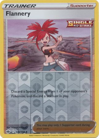 Flannery 139/198 SWSH Chilling Reign Reverse Holo Uncommon Pokemon Card TCG Near Mint 