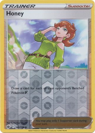 Honey 142/198 SWSH Chilling Reign Reverse Holo Uncommon Pokemon Card TCG Near Mint 