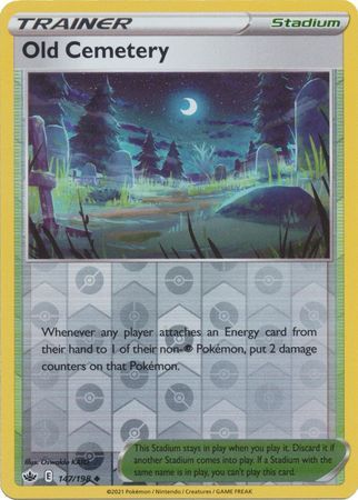 Old Cemetary 147/198 SWSH Chilling Reign Reverse Holo Uncommon Pokemon Card TCG Near Mint 