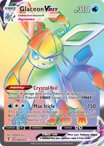 Glaceon VMAX 208/203 SWSH Evolving Skies Full Art Holo Hyper Rare Pokemon Card TCG Near Mint