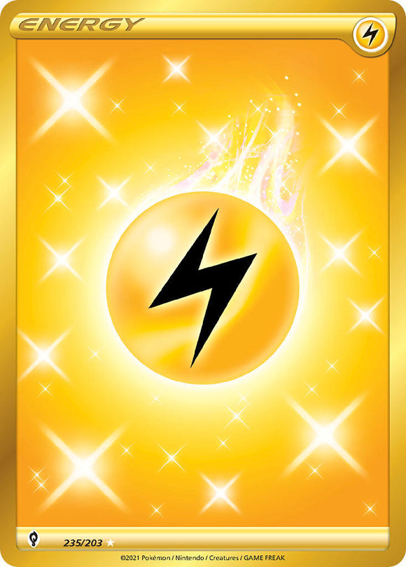 Lightning Energy 235/203 SWSH Evolving Skies Full Art Holo Secret Rare Pokemon Card TCG Near Mint