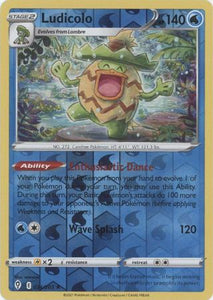 Ludicolo 34/203 SWSH Evolving Skies Reverse Holo Rare Pokemon Card TCG Near Mint