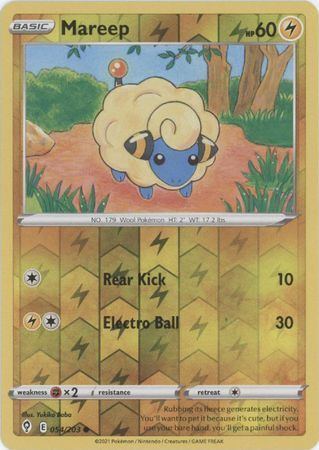 Mareep 54/203 SWSH Evolving Skies Reverse Holo Common Pokemon Card TCG Near Mint