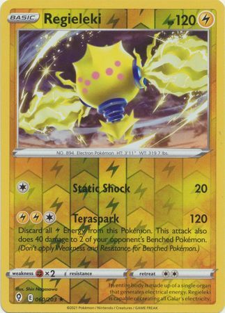 Regieleki 60/203 SWSH Evolving Skies Reverse Holo Rare Pokemon Card TCG