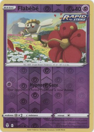 Flabebe 71/203 SWSH Evolving Skies Reverse Holo Common Pokemon Card TCG Near Mint