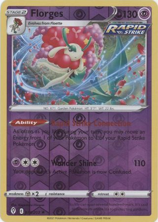 Florges 73/203 SWSH Evolving Skies Reverse Holo Rare Pokemon Card TCG Near Mint