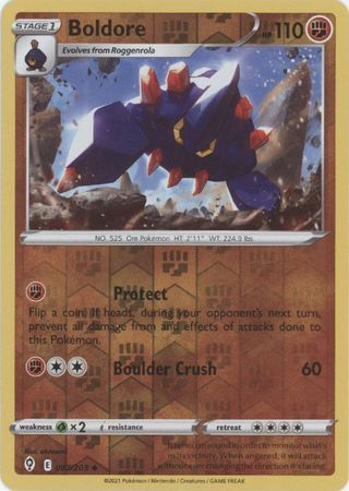 Boldore 87/203 SWSH Evolving Skies Reverse Holo Uncommon Pokemon Card TCG Near Mint 