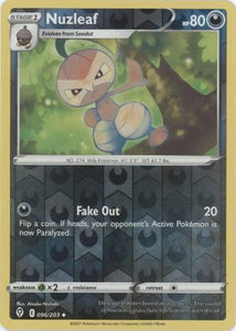 Nuzleaf 96/203 SWSH Evolving Skies Reverse Holo Uncommon Pokemon Card TCG Near Mint 