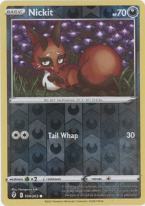 Nickit 104/203 SWSH Evolving Skies Reverse Holo Common Pokemon Card TCG Near Mint