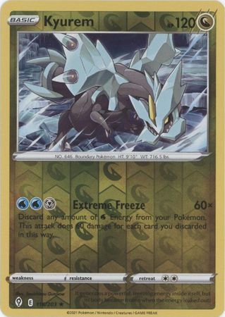 Kyurem 116/203  SWSH Evolving Skies Reverse Holo Rare Pokemon Card TCG Near Mint