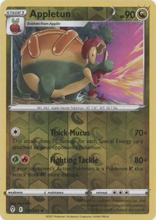 Appletun 121/203 SWSH Evolving Skies Reverse Holo Rare Pokemon Card TCG Near Mint