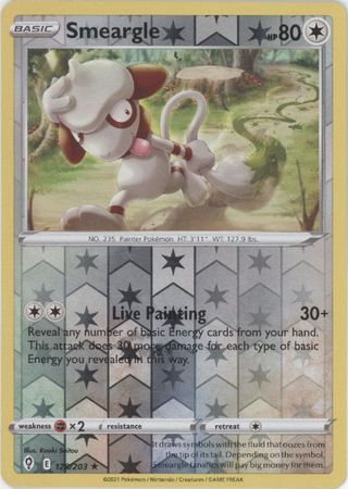 Smeargle 128/203 SWSH Evolving Skies Reverse Holo Rare Pokemon Card TC Kawaii Collector Smeargle 128/203 SWSH Evolving Skies Reverse Holo Rare Pokemon Card TC Kawaii Collector