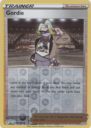 Gordie 149/203 SWSH Evolving Skies Reverse Holo Uncommon Pokemon Card TCG Near Mint 