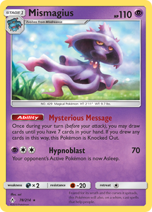 Mismagius 78/214 SM Unbroken Bonds Rare Pokemon Card TCG Near Mint Pack Fresh