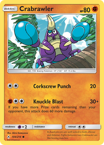 Crabrawler 104/214 SM Unbroken Bonds Common Pokemon Card TCG Near Mint Pack Fresh