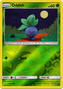 Oddish 6/214 SM Unbroken Bonds Reverse Holo Common Pokemon Card TCG Near Mint Pack Fresh